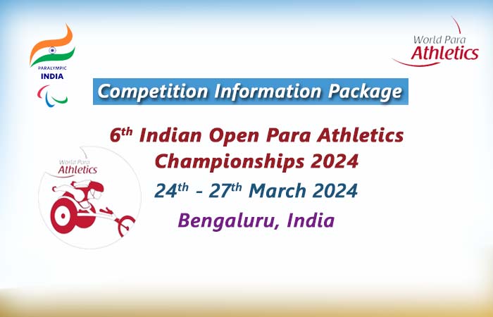 6th Indian Open Para Athletics International Championship 2024